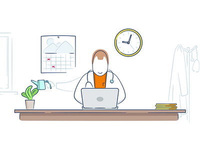 Easy Managing Patient Reservations - NeoHealth after effects animation character animation gif lekar lottie neohealth ux motion design website