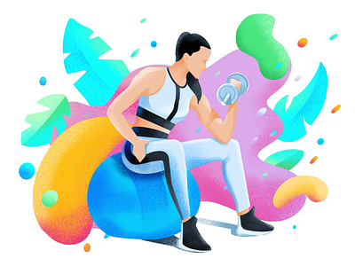 Fitness illustration illustration