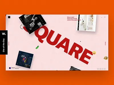 Square - Interface Game challenge design fashion interface news photo sea slide web