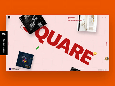 Square - Interface Game challenge design fashion interface news photo sea slide web