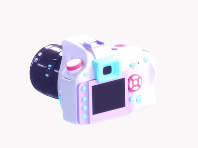 Camera 3d 3d animation design game illustration landing page lowpoly render ui ux web web design