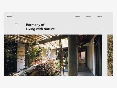 DAFI TROPIDANCE animation furniture homepage interaction landing page minimal showcase simple transition vietnam