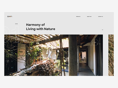 DAFI TROPIDANCE animation furniture homepage interaction landing page minimal showcase simple transition vietnam