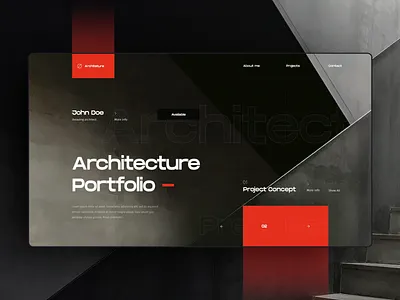 Architecture Portfolio architecture design landing page loading paralax ui ux