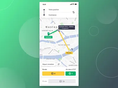 Transport App Interaction Concept animation app app design bus design icon interactive itinerary map motion nantes public transport semitan tan transit travel ui ux vector