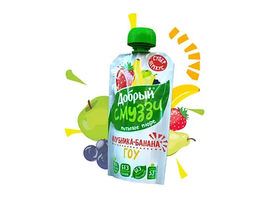 Dobry Smoothie animation design juice landing promo site web