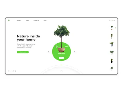 Green Earth - Healthy Life! animation art bush clean daily design gif green illustrator interface leaf logo minimal nature tree ui ux vector web website