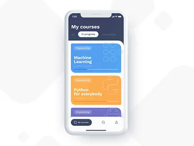 Online courses platform 🤓 animation app design courses education app flat design futuristic ui interaction animation interface design ios learning app mobile app ui concept uplabs