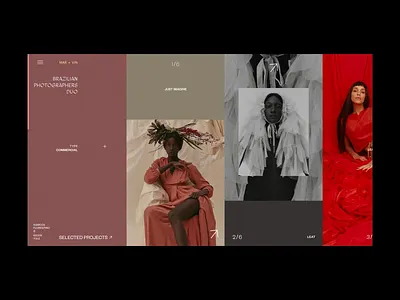 Mar + Vin Photographers Duo Hover Animation anim animation concept design fashion grid hover interaction interface models motion photo photographer portfolio promo typography ui ux web website