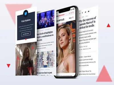 PBS CANVAS Mobile Article article article design article page geometric news responsive ui ui design web design