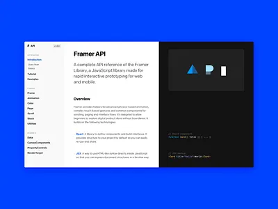Framer Playground animation api docs documentation framer library motion playground ui