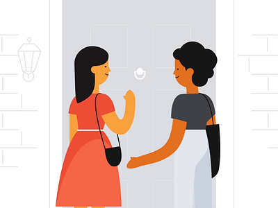 Living mates. 2d aftereffects animation booking character design digital illustration girls illustration motion motion graphics room booking technology ui vector