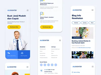 Alodokter Responsive Website - Revisual animation app blog doctor interaction medical mobile principle responsive ui ux video web website