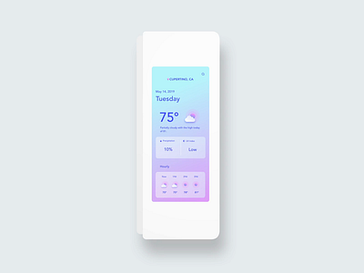 Samsung Fold - WEATHER APP interaction design motion design samsung fold ux design visual design weather app