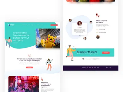 Partico website adobe xd colorful fun home page home page design homepage homepage design party uidesign uxdesign