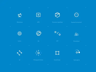 Technologies SNCF 2/2 abstract grid icon icons railroad tech technologies