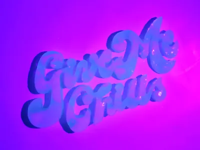 Jello Glow Food Typography 3d art calligraphy design dimensional type food food lettering food type food typography hand lettering handlettering illustration illustrator lettering retro script type typography vaporwave video