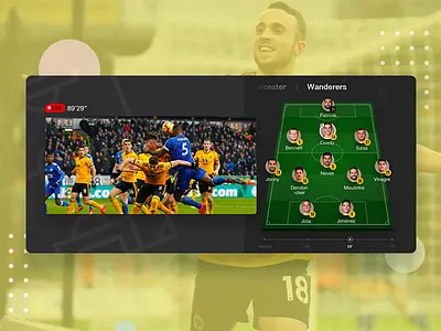 PPS Player ‘s Substitution & Player data app barrage football iphone iphonex live player soccer suning user experience user interface video