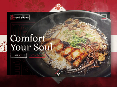 Mendokoro Ramenba Website. Motion after effects branding dailyui design figma food mendokoro motion ramen ui ux website