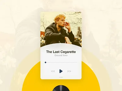 Music Player Widget app design freebie material microinteraction minimal music player ui user experience user interface ux widget