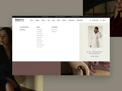 Animation for e-commerce website animation banner catalog collection design e commerce ecommerce design gallery homepage landing pajamas premium redesign sale sleep ware ui ux web webdesign wholesale