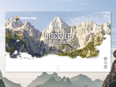 climbing prototype animation adobexd animated animated transition animation landing page motion mountain climber mountains nature parallax ui ux webdesign