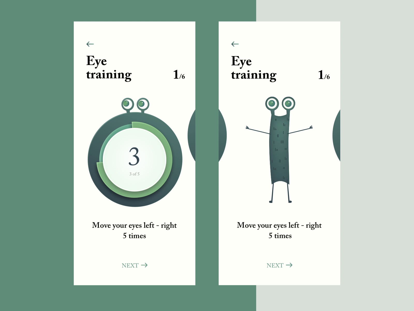 Example of AI Eye Training Mobile App