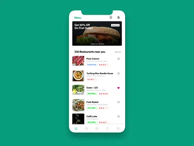 Food App Interactions interaction uidesign uiux uxdesign