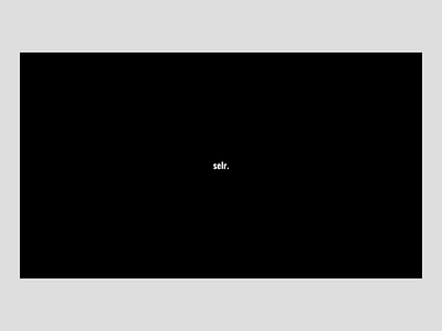 SELR. - Portfolio Homepage art direction design personal personal project portfolio site web webdesign website