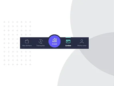 Concept of navigation for application Banco Digital modalmais animation app app concept bank corretora design investment menu modalmais navigation navigation menu ui