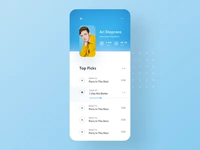 Music Player Interaction animation app interaction music music app music player music player ui playing playlist record song sound