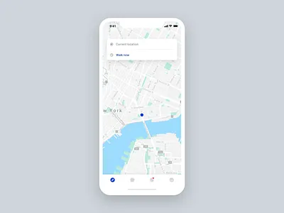 People Walker – Book a Walk app blue booking ios light list map minimal profile search strv strvcom tom vranek ui ux walk