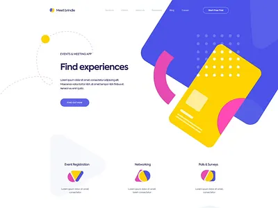 Landing page - Meet brindle animation app clean colors design landing minimal ui ux web website