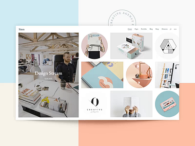 Sånn Theme agency agency portfolio agency theme branding agency circular creative creative agency creative agency portfolio creative portfolio creative studio design design agency design portfolio horizontal scroll pastel color personal portfolio portfolio wordpress