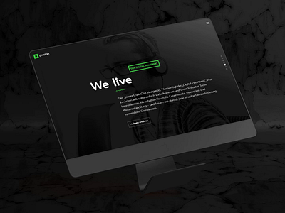 Floating iMac Intro Animation Web UI/UX - pixelart agency animation behance black branding case study clean dark design digital floating green intro menu modern navigation pixelart ui ux website