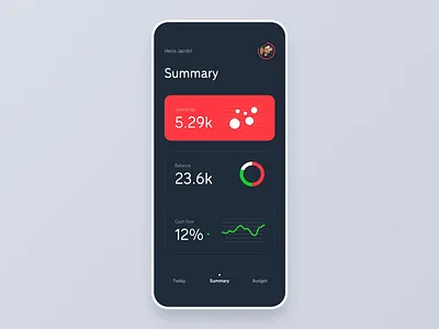 Home Budget - concept iOS app animation chart concept design dark dashboard finance flat design graphic design interaction design ios menu mobile app navigation principle sketch statistics user interface ux design