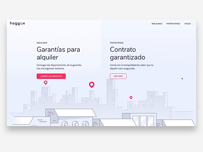 Landing page • Hoggax animation design desktop illustration motion parallax responsive ui website