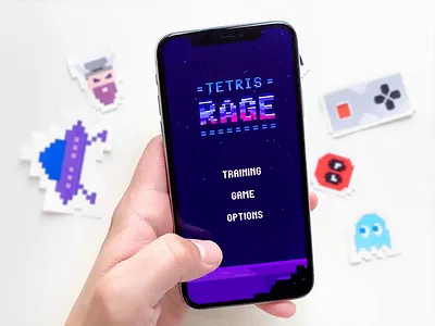 Block Rage (beta) 2d 2danimation android animation app character design flat game illustration ios logo mobile mp4 paralax retro typogaphy ui video vintage