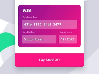 Courage Online Paying Bill Animation animation app application applications brand card colorful design flat interaction minimal payment transition ui ux vector video web webapp website