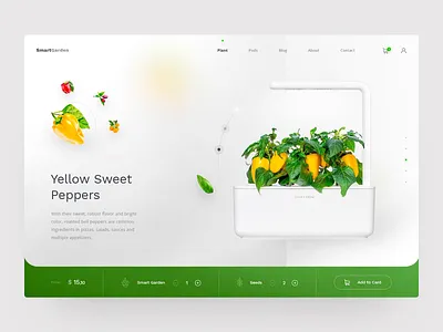 Free Concept - Smart Garden adobe agency concept daily design free freebie homepage minimal sketch smart home ui ux web