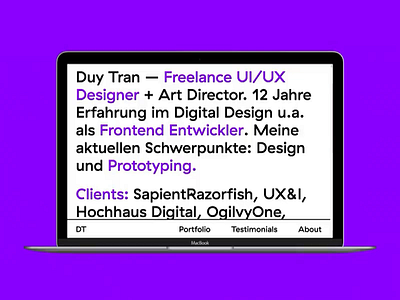 Portfolio 2019 bootstrap brutalist design digital folio freelance freelancer frontend grillitype interface invision portfolio portfolio website prototyping selectedwork typography uix userinterface webdesign website