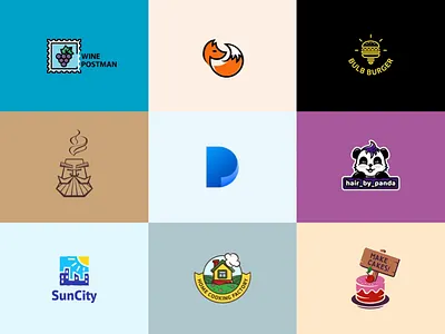 Logopack branding branding design burger logo cake logo fox logo hair logo idenity identity identity design illustration logo logo design logo design branding logopack logos logoset logotype panda logo postman logo wine logo