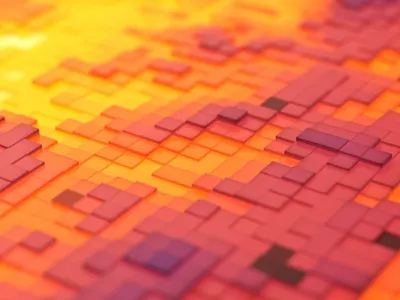 Block Heatmap 3d character design choropleth data visualization depth of field heatmap infographic map motion design motion graphics tilt shift