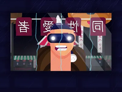 A hiding 🌚 criminal robot 🤖 ai alien animation boy characer clothes criminal design dude flat future gif gun hiding illustration planet robot robotic space vector