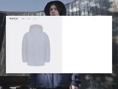 Makia Product Page Scroll Interaction ecommerce interaction panning product page scroll video