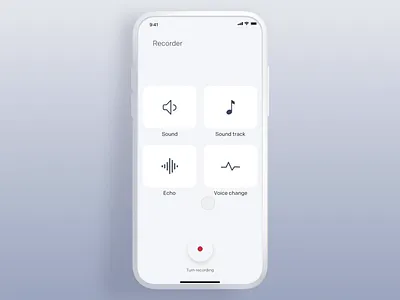 Composer - Voice Recording animation app clean compose composer design echo gif interaction interface ios johnyvino maker mixer mobile sound track ui ux voice change
