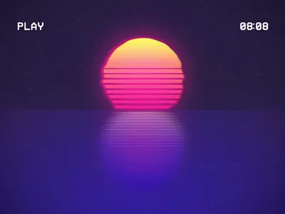 80s vibes 8 36daysoftype 80s 80s style animation design illustration motion sun typography
