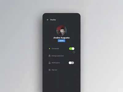 Lock animation (contextualized) animation change password dark ui lock motion profile menu toggle