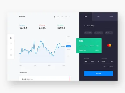 Buy Bitcoin after effects analytics bitcoin card crm crypto currency dashboard desktop fintech freebies investors legaltech mastercard profile saas sketch startup traders visa