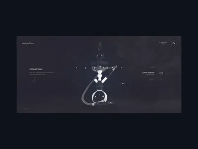Hookah store animation design home page interaction interface one page product page ui ux vector web design whitespace